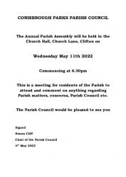 11th May 2022: Annual Parish Assembly