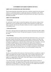 Grievance & Disciplinary Procedures