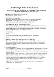 8th May 2025 Annual Parish Council Meeting & Ordinary Meeting