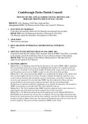 17th May 2023: Annual PC Meeting & Ordinary Meeting