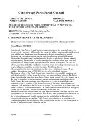 17th May 2023: Annual Parish Assembly