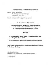 8th May 2025 Annual Parish Assembly